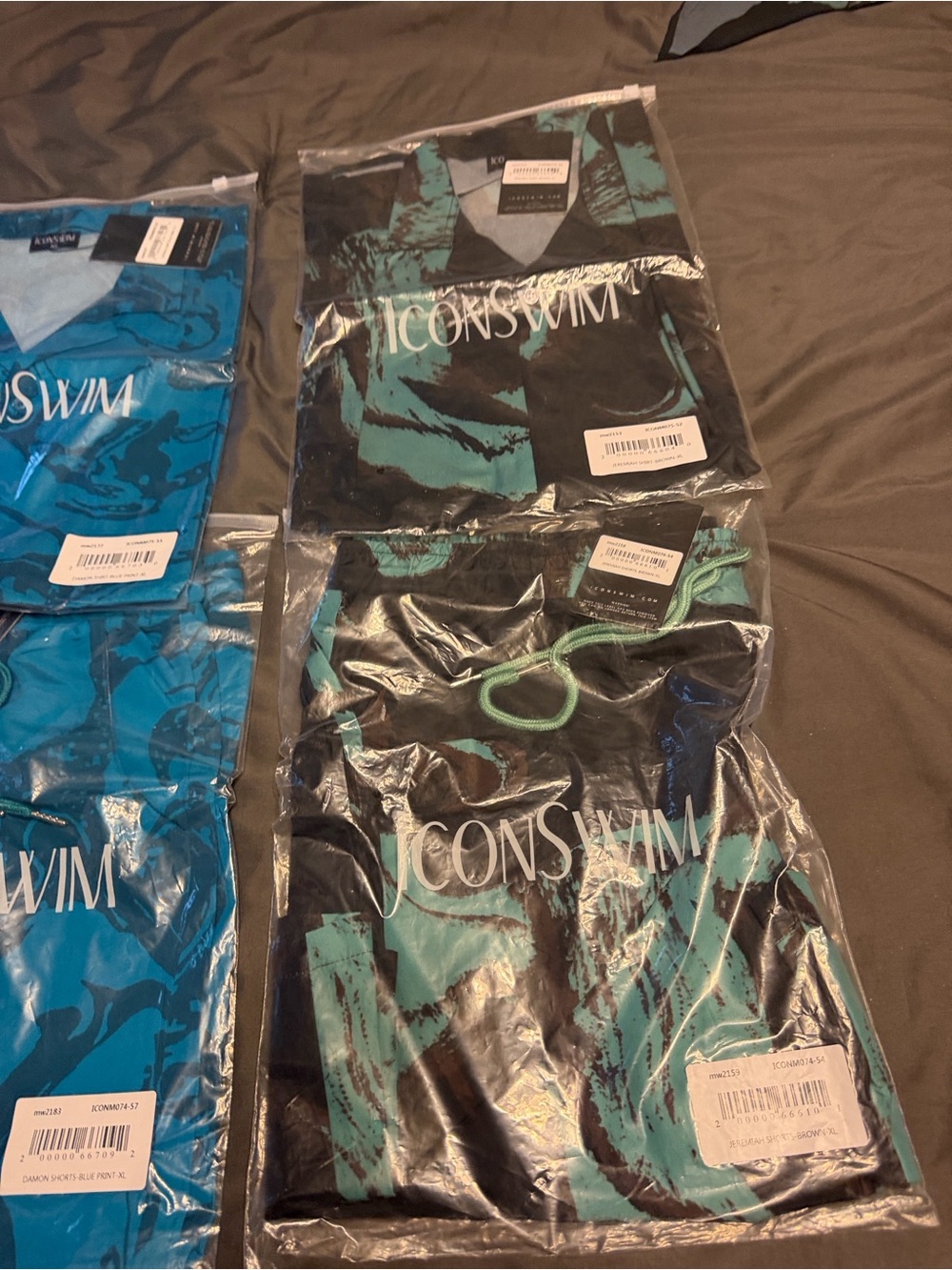 ICONSWIM Men’s Black & Teal Swim Trunks